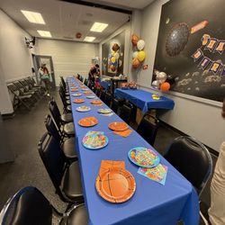 Birthday party set up