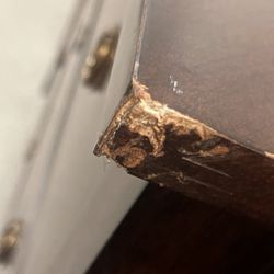 Sannah Van Lines - SCRATCHED WOOD ON DRESSOR