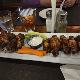Bourbon black garlic wings Bourbon black garlic wings