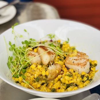 Clock Tower Grill - Scallops over corn salsa - New American Near Me - Brewster, New York