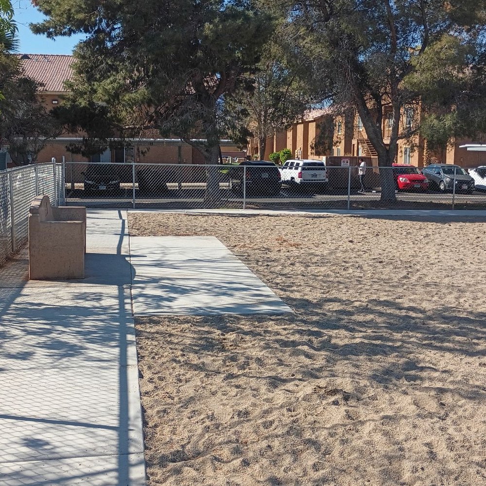 Mesquite Dog Park - The concrete walk path in the one size fits all dog park - Recreation Centers Near Me - Mesquite, Nevada