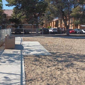 Mesquite Dog Park - The concrete walk path in the one size fits all dog park - Recreation Centers Near Me - Mesquite, Nevada Mesquite Dog Park - The concrete walk path in the one size fits all dog park - Recreation Centers Near Me - Mesquite, Nevada