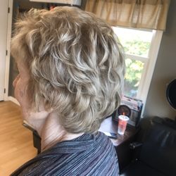 Hairs Gone Wild Hair & Nail Salon - Grey coverage with a full highlight