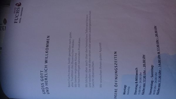 Menu photo 2 Gasthaus Alfons Fuchs Mauth, BY