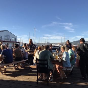Joinery - Picnic tables on the deck is the place to be - American Near Me - Sausalito, California Joinery - Picnic tables on the deck is the place to be - American Near Me - Sausalito, California