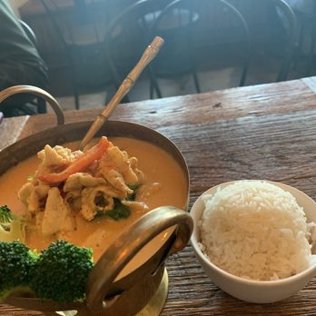 Sisters Thai - Chicken Panang Curry with rice - Thai Near Me - Potomac, Maryland Sisters Thai - Chicken Panang Curry with rice - Thai Near Me - Potomac, Maryland