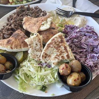 Hamitbach - Only part of what's included in the shawarma plate - Mediterranean Near Me - San Diego, California Hamitbach - Only part of what's included in the shawarma plate - Mediterranean Near Me - San Diego, California