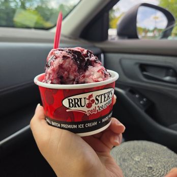 Bruster's Real Ice Cream - Small Cup of White truffle and raspberry non dairy ice cream - Desserts Near Me - Odenton, Maryland Bruster's Real Ice Cream - Small Cup of White truffle and raspberry non dairy ice cream - Desserts Near Me - Odenton, Maryland