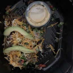 Poblano bowl, toppings only.