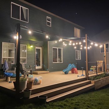 Shaffer & Sons - 14x30 Azek deck with metal handrail. - Decks & Railing Near Me