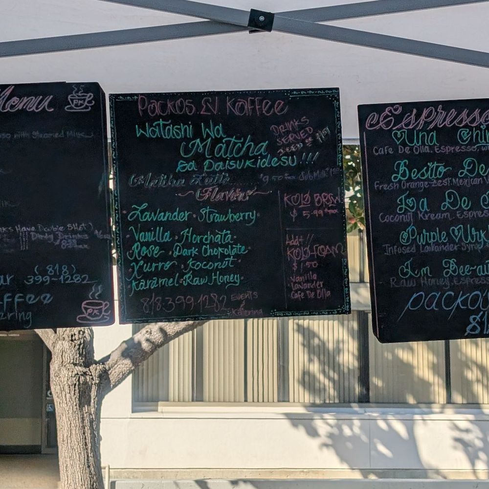 Packo’s E.V Kaffee - menu - Coffee & Tea Near Me - Los Angeles, California Packo’s E.V Kaffee - menu - Coffee & Tea Near Me - Los Angeles, California