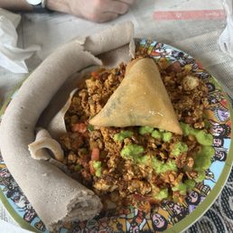 Ethiopian Vegetarian Style Breakfast Ethiopian Vegetarian Style Breakfast