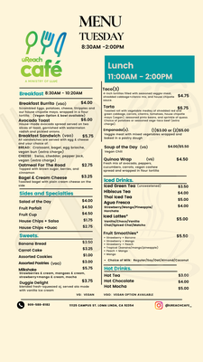 Menu photo 6 UReach Cafe Loma Linda, CA Menu photo 6 UReach Cafe Loma Linda, CA