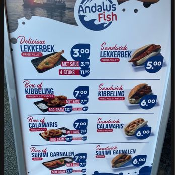Andalus Fish - Prices as-of 4/22/2023 - Fish & Chips Near Me - Rotterdam, ZH Andalus Fish - Prices as-of 4/22/2023 - Fish & Chips Near Me - Rotterdam, ZH