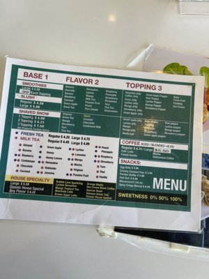 Menu photo 5 Bubble Cups Glendale, AZ