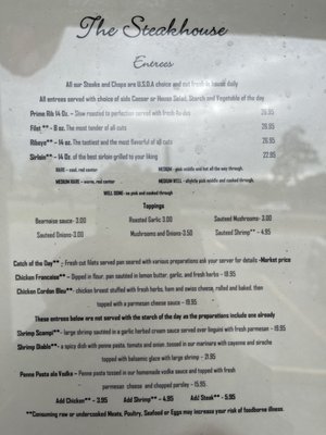 Menu photo 5 The Steakhouse Savannah, GA Menu photo 5 The Steakhouse Savannah, GA