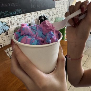 Melting Cone - This is 2 scoops...HUGE serving! - Ice Cream & Frozen Yogurt Near Me - San Bernardino, California Melting Cone - This is 2 scoops...HUGE serving! - Ice Cream & Frozen Yogurt Near Me - San Bernardino, California
