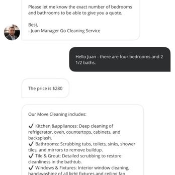 GO Cleaning Service - Yelp requested response that supports review. - Carpet Cleaning Near Me - Concord, California