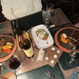 New York (left) and Kobe gold (right) which comes with a delicious salt board. Mac and cheese and baked potato New York (left) and Kobe gold (right) which comes with a delicious salt board. Mac and cheese and baked potato