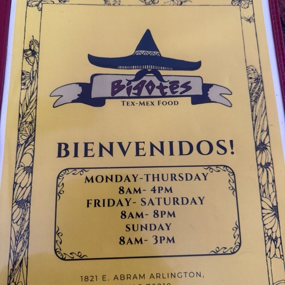 Bigotes - Menu - Mexican Near Me - Arlington, Texas Bigotes - Menu - Mexican Near Me - Arlington, Texas