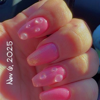 NailSthetic Spa - Pink with 3D bubbles acrylic - Nail Salons Near Me - Corona, California NailSthetic Spa - Pink with 3D bubbles acrylic - Nail Salons Near Me - Corona, California
