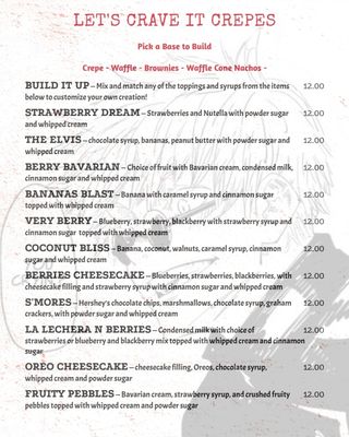 Menu photo 1 Let's Crave It Crepes Arroyo Grande, CA Menu photo 1 Let's Crave It Crepes Arroyo Grande, CA