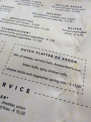 Menu photo 1 De Kroon Amsterdam, NH