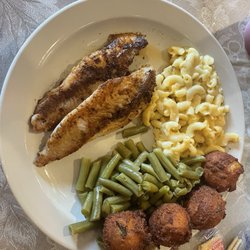 Kelly’s Kitchen - Meat and three - came with a salad and iced tea - absolutely delicious!