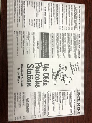 Menu photo 2 Ye Olde Pancake Station Amarillo, TX Menu photo 2 Ye Olde Pancake Station Amarillo, TX