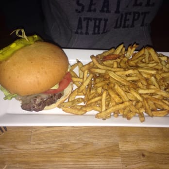 Blue Star Diner - Bison burger with garlic and onion mustard, tomato marmalade, Sylvan star white cheddar cheese, tomato, lettuce and pickets - Diners Near Me - Calgary, Alberta
