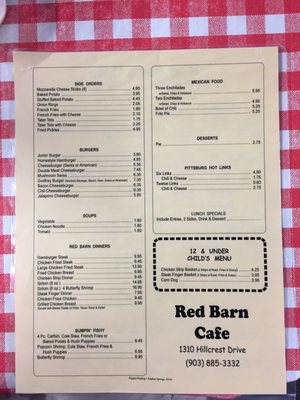Menu photo 4 Redbarn Cafe Sulphur Springs, TX Menu photo 4 Redbarn Cafe Sulphur Springs, TX