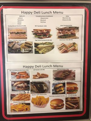 Menu photo 1 Happy Deli Fayetteville, NC Menu photo 1 Happy Deli Fayetteville, NC