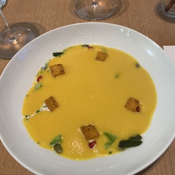 Knife Pleat - Butternut squash soup - French Near Me - Costa Mesa, California
