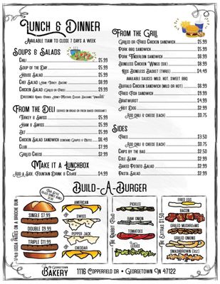 Menu photo 1 The Georgetown Bakery Georgetown, IN
