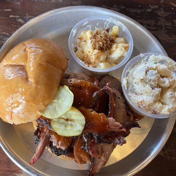 Edley's Bar-B-Que - Brisket Sandwich with 2 Sides - Barbeque Near Me - Nashville, Tennessee Edley's Bar-B-Que - Brisket Sandwich with 2 Sides - Barbeque Near Me - Nashville, Tennessee