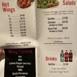 JJ's Wings and Things - Menu