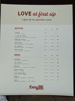 Menu photo 3 Lazy Dog Restaurant & Bar Henderson, NV Menu photo 3 Lazy Dog Restaurant & Bar Henderson, NV
