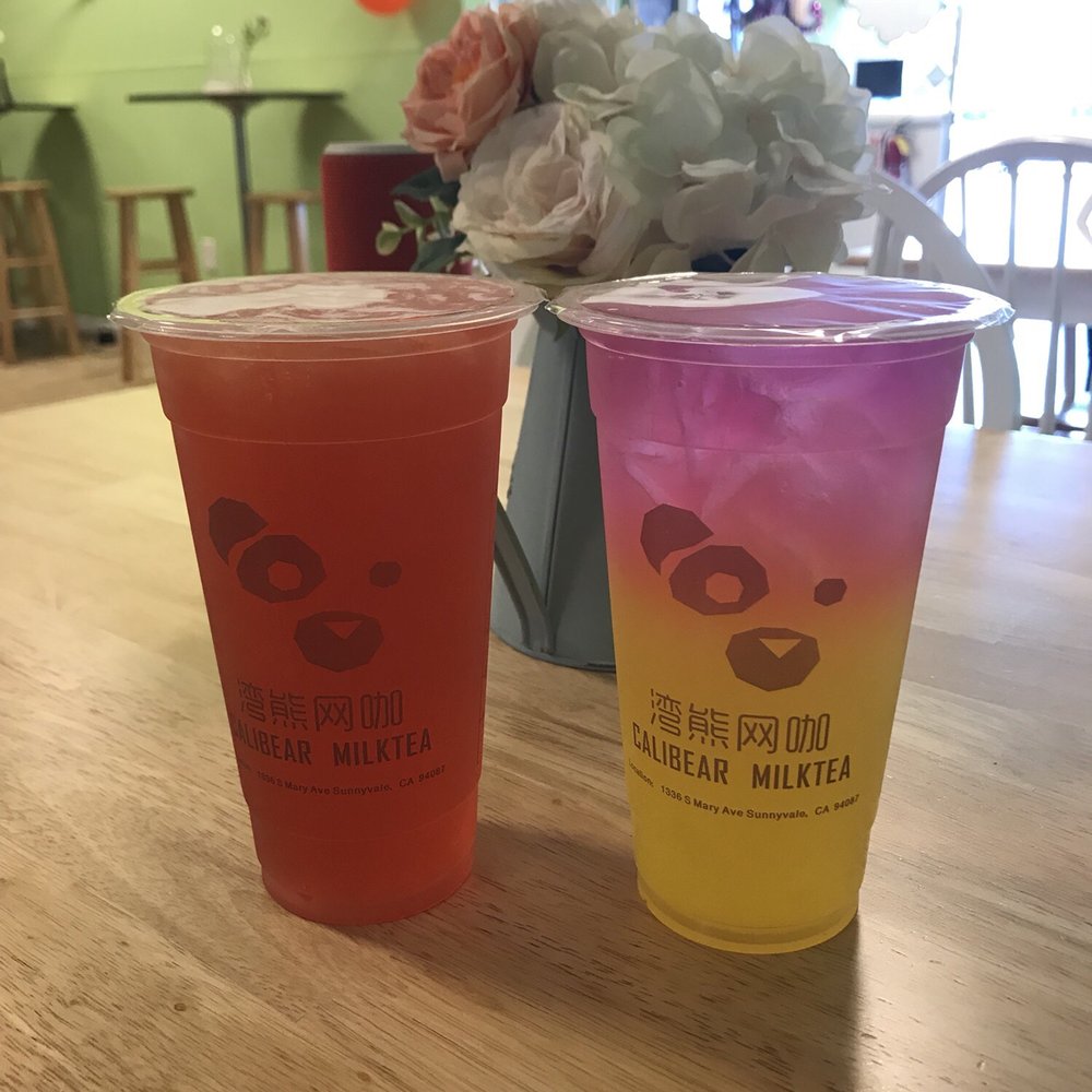 Calibear Cyber Cafe - Hibiscus rose tea and puppy love - Bubble Tea Near Me - Sunnyvale, California
