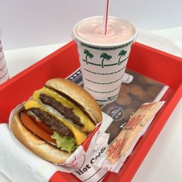 Burger and shake