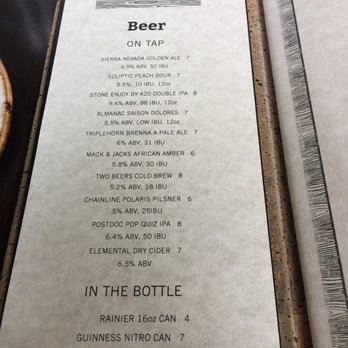 Woodblock - Latest beer on tap - Cocktail Bars Near Me - Redmond, Washington