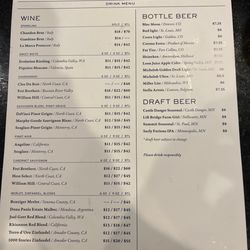 Jake's Restaurant & Bar - Drink Menu