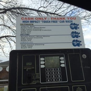 bp - a parking meter with a sign that says cash only thank you high impact to touch free car wash - Gas Stations Near Me - Saint Louis, Missouri