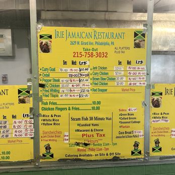Irie Jamaican Restaurant - menu - Caribbean Near Me - Philadelphia, Pennsylvania