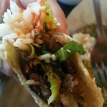 Del Seoul - Close up of kalbi taco - Korean Near Me - Chicago, Illinois Del Seoul - Close up of kalbi taco - Korean Near Me - Chicago, Illinois