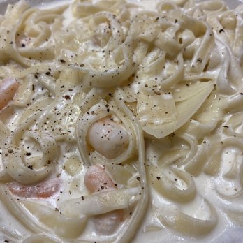 Giuseppe's - Partially eaten fettuccine Alfredo - Italian Near Me - Burnsville, Minnesota