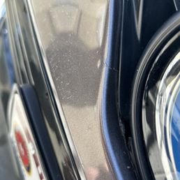 Damage done by the car wash. Damage done by the car wash.