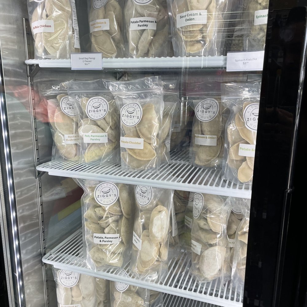 Ziggy's Kielbasa House - In house made Pierogis frozen and ready to take home incase you have a craving later on. So many flavors to choose. Vegan friendly. - Delis Near Me - Leander, Texas Ziggy's Kielbasa House - In house made Pierogis frozen and ready to take home incase you have a craving later on. So many flavors to choose. Vegan friendly. - Delis Near Me - Leander, Texas