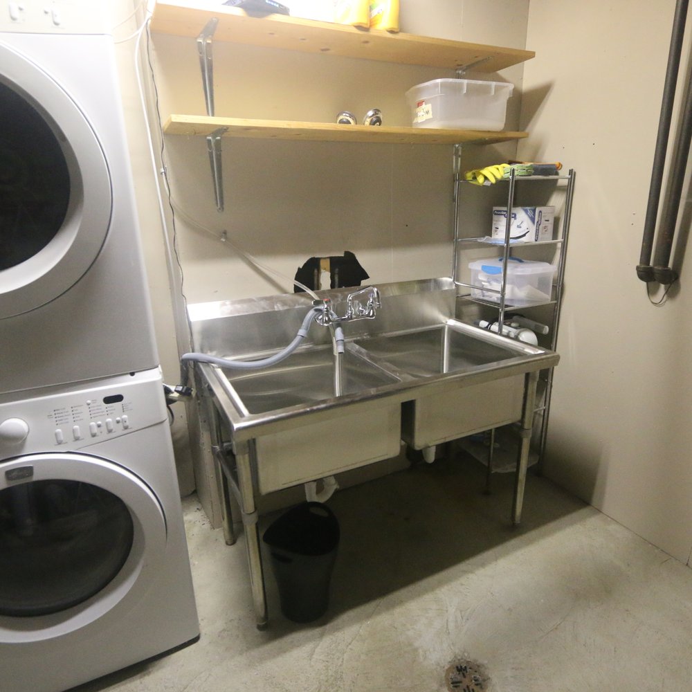 The Fabulous Mr Fix It - New stainless steel utility sink, replacing a 55-year-old concrete one with a hole. - Handyman Near Me - Saline, Michigan The Fabulous Mr Fix It - New stainless steel utility sink, replacing a 55-year-old concrete one with a hole. - Handyman Near Me - Saline, Michigan