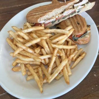 City Kitchen - Caprese Sandwich (add chicken), with fries. - Breakfast & Brunch Near Me - North Hollywood, California