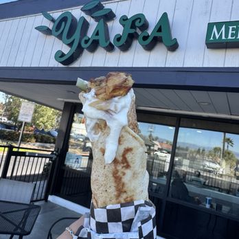Yafa cuisine - Chicken shawarma wrap - Vegetarian Near Me - Riverside, California Yafa cuisine - Chicken shawarma wrap - Vegetarian Near Me - Riverside, California